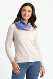 Merino Wool Graduated Stripe Infinity Scarf - Royal Merino