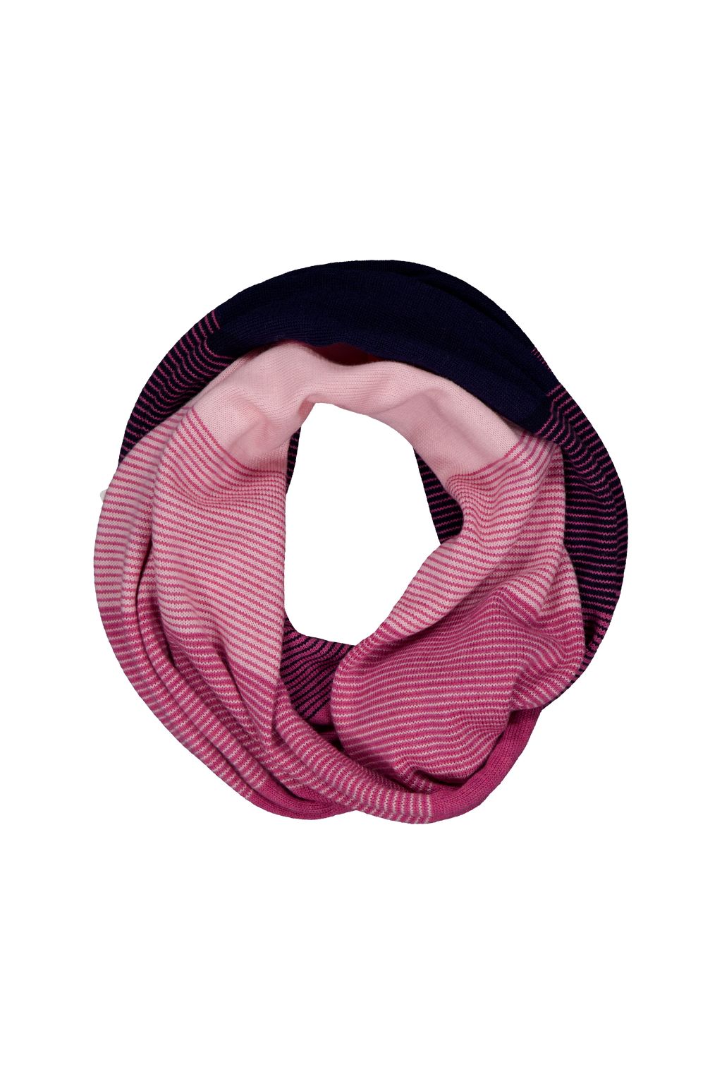 Graduated Stripe Merino Wool Infinity Scarf