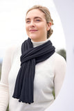 Merino Rib Scarf - Royal Merino