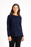 Merino Flora Stitch Sweater - Royal Merino