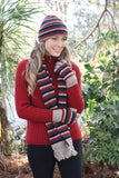 Multi Striped Possum Merino Scarf