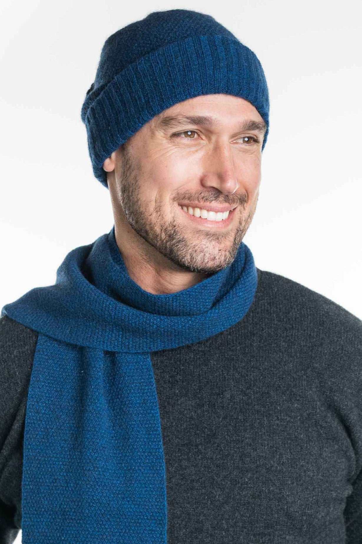 Moss Stitch Possum Merino Beanie
