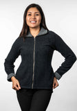 Contrast Trim Possum Merino Jacket