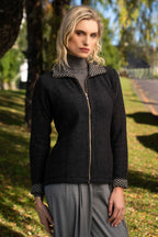 Contrast Trim Possum Merino Jacket