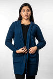 Hooded Longline Possum Merino Cardigan