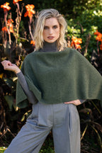 Moss Stitch Possum Merino Poncho - Trilogy