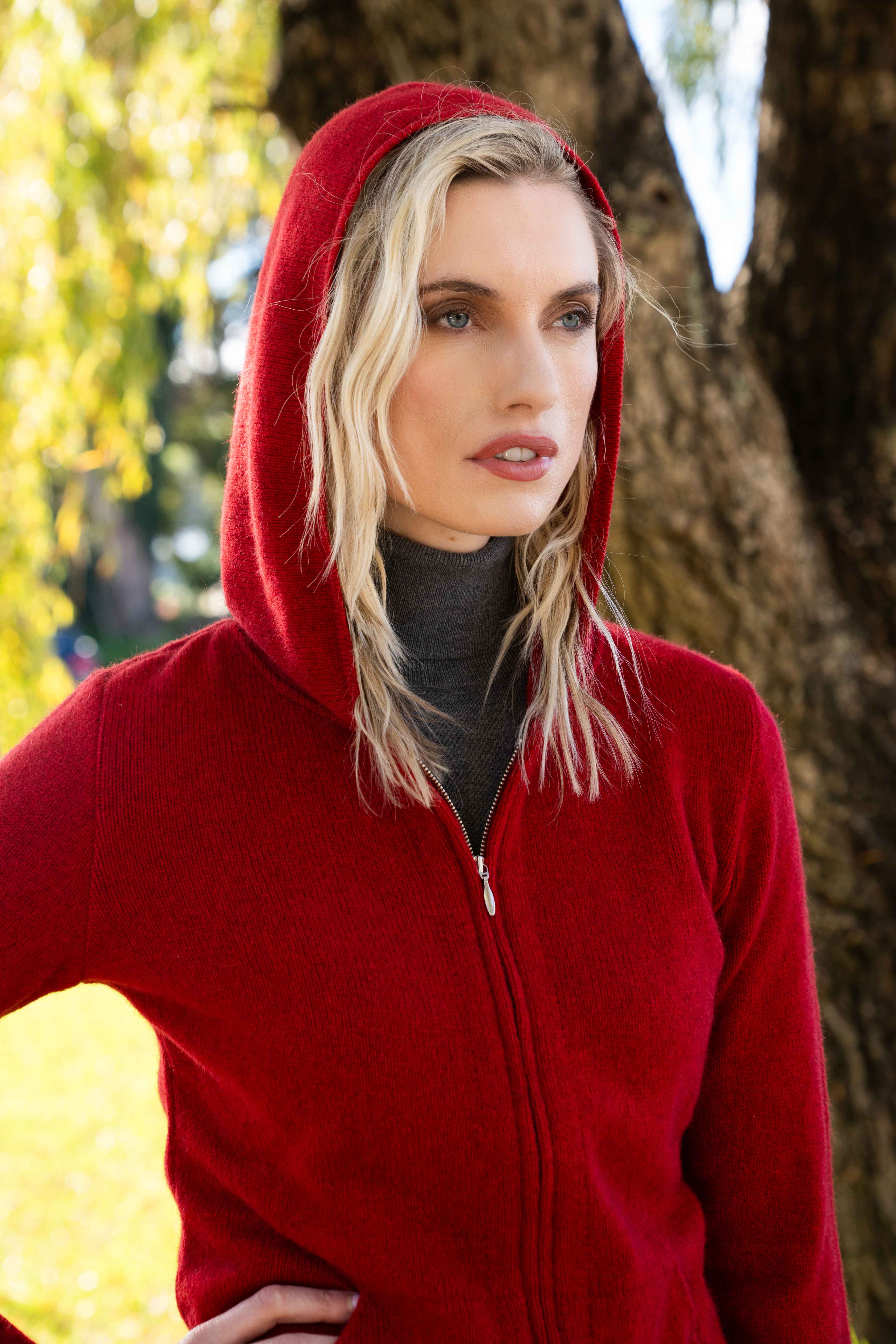 Hooded Possum Merino Zip Jacket Secondary image