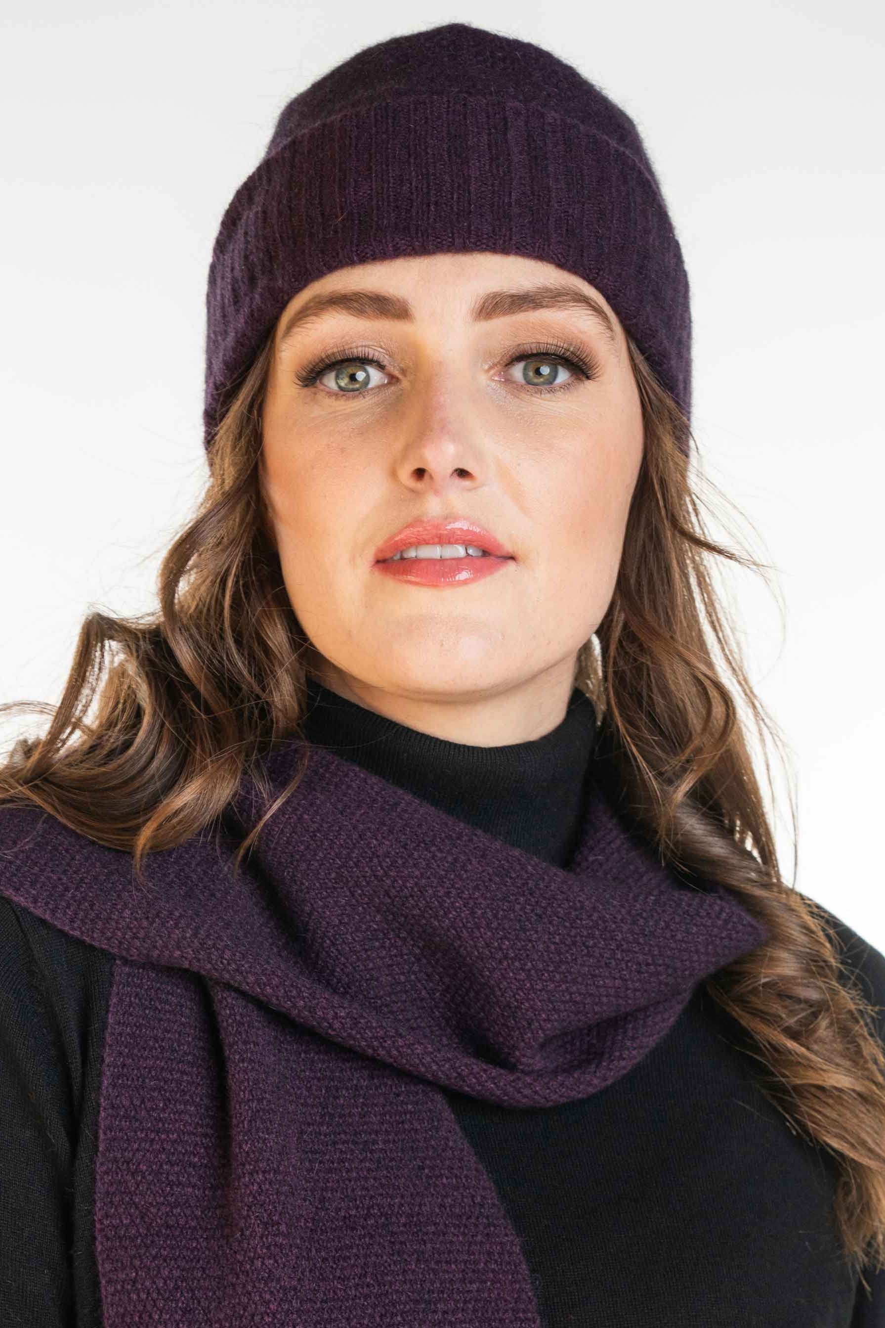 Moss Stitch Possum Merino Beanie