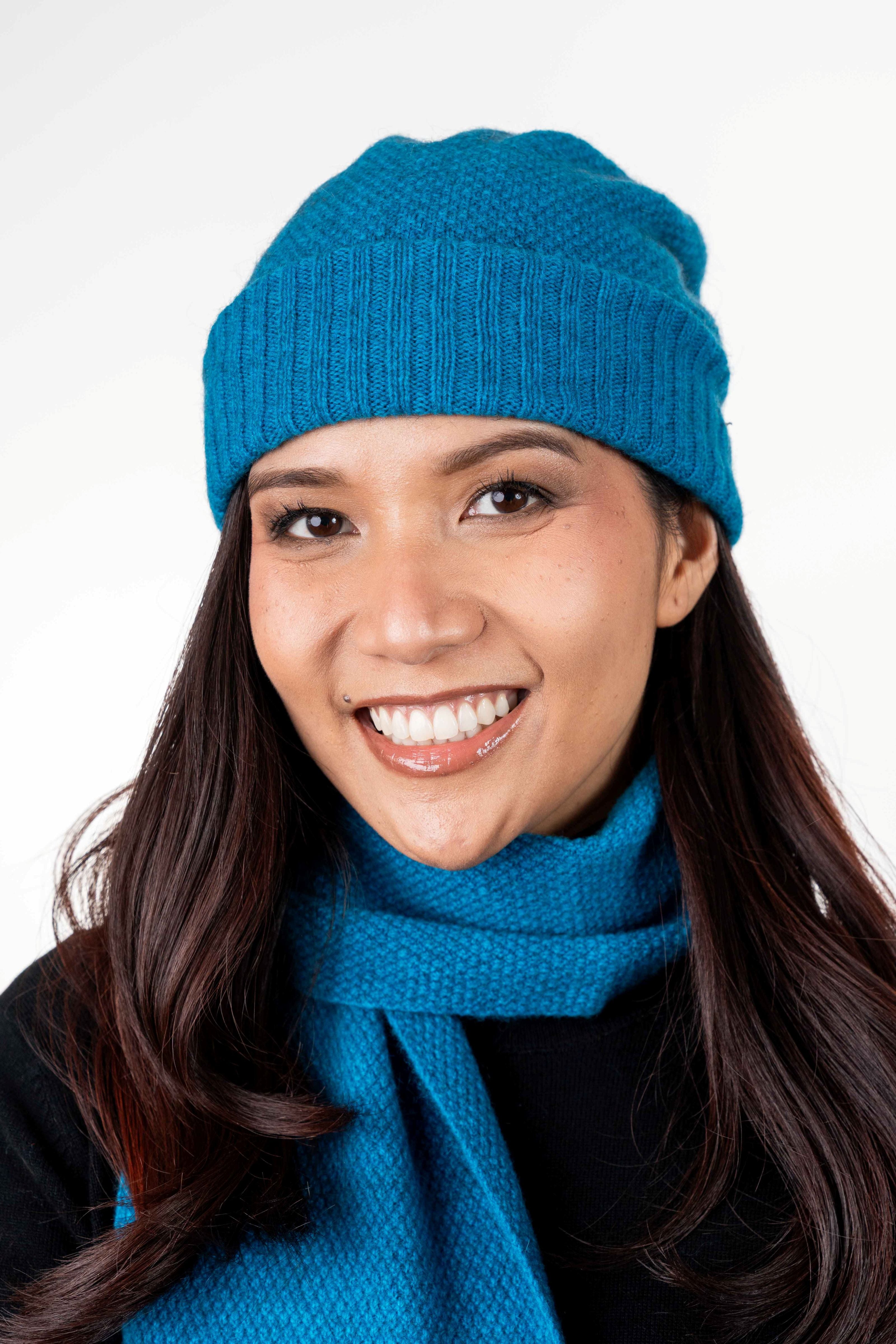 Moss Stitch Possum Merino Beanie Secondary image