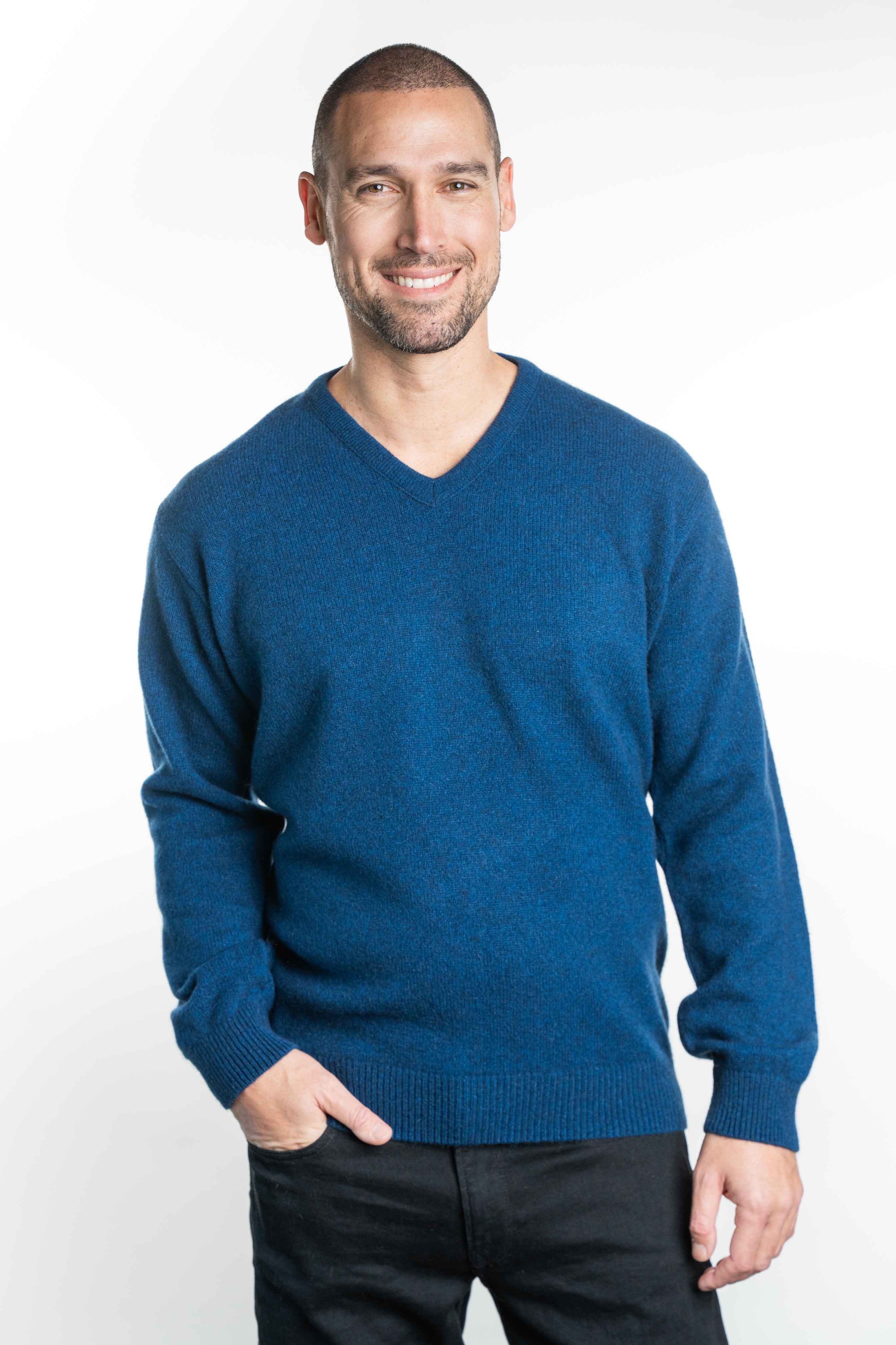 V Neck Possum Merino Jumper Main image