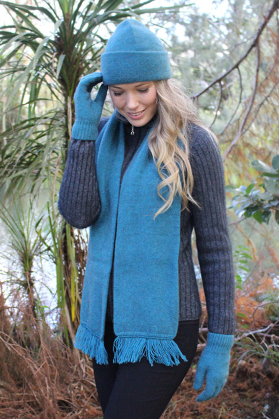 Plain Double Possum Merino Scarf