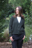 Possum Merino Prime V-Neck Cardigan - Lothlorian Knitwear