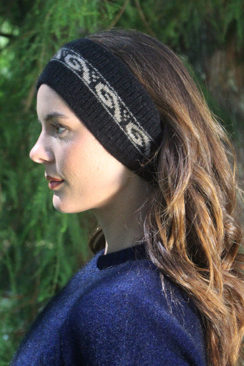 Koru Motif Possum Merino Headband