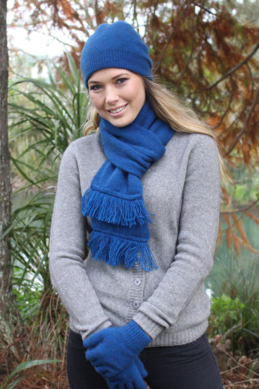 Plain Double Possum Merino Scarf