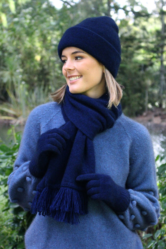 Plain Double Possum Merino Scarf
