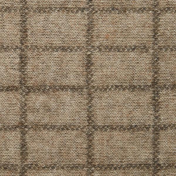 Check Possum Merino Scarf with Lambskin Trim