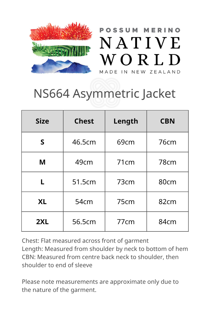 Asymmetric Possum Merino Jacket