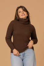 Polo Neck Possum Merino Jersey