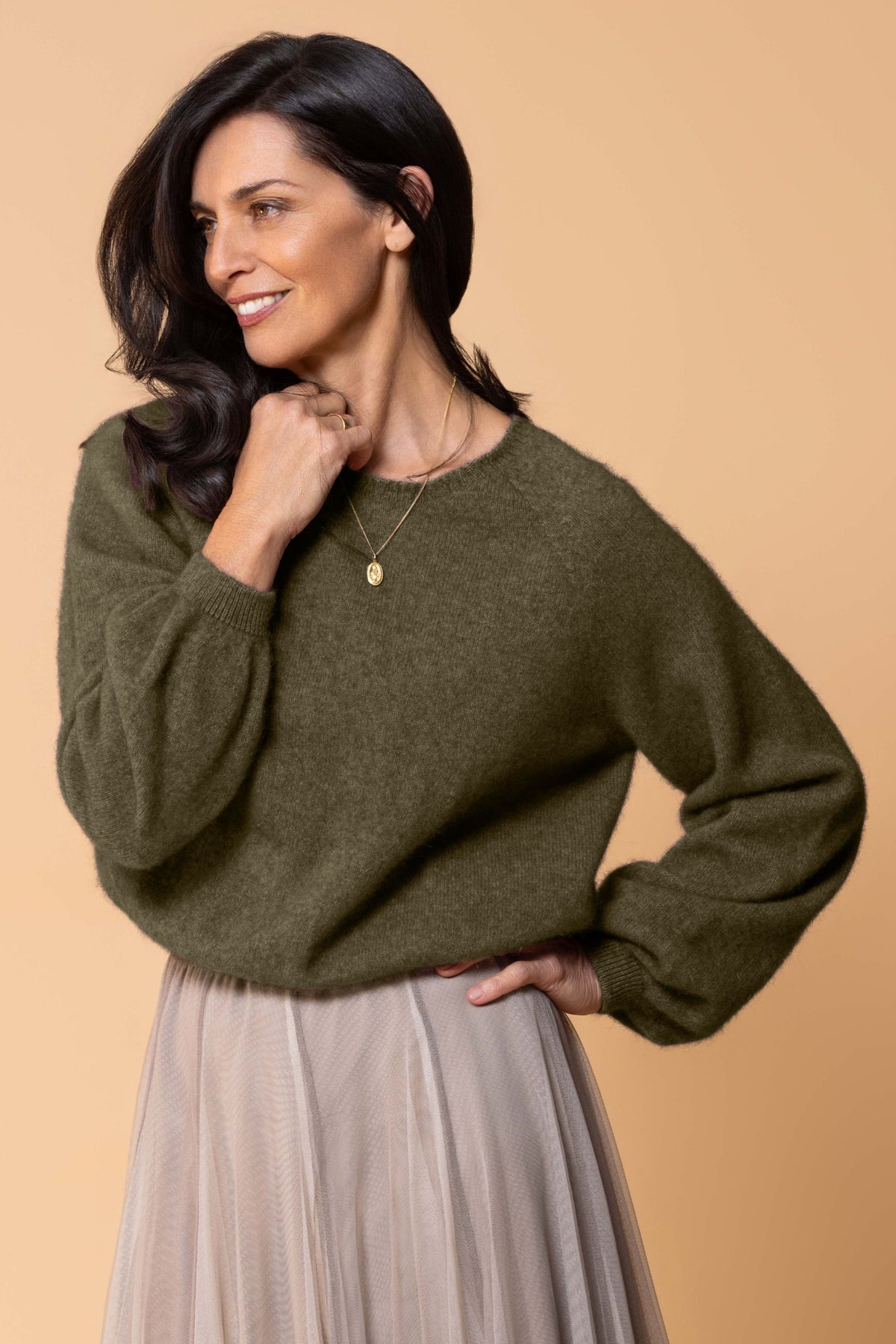 Bellow Sleeve Possum Merino Top