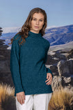 Cable Knit Possum Merino Funnel Neck Jersey