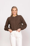 Bellow Sleeve Zip Cardi Possum Merino