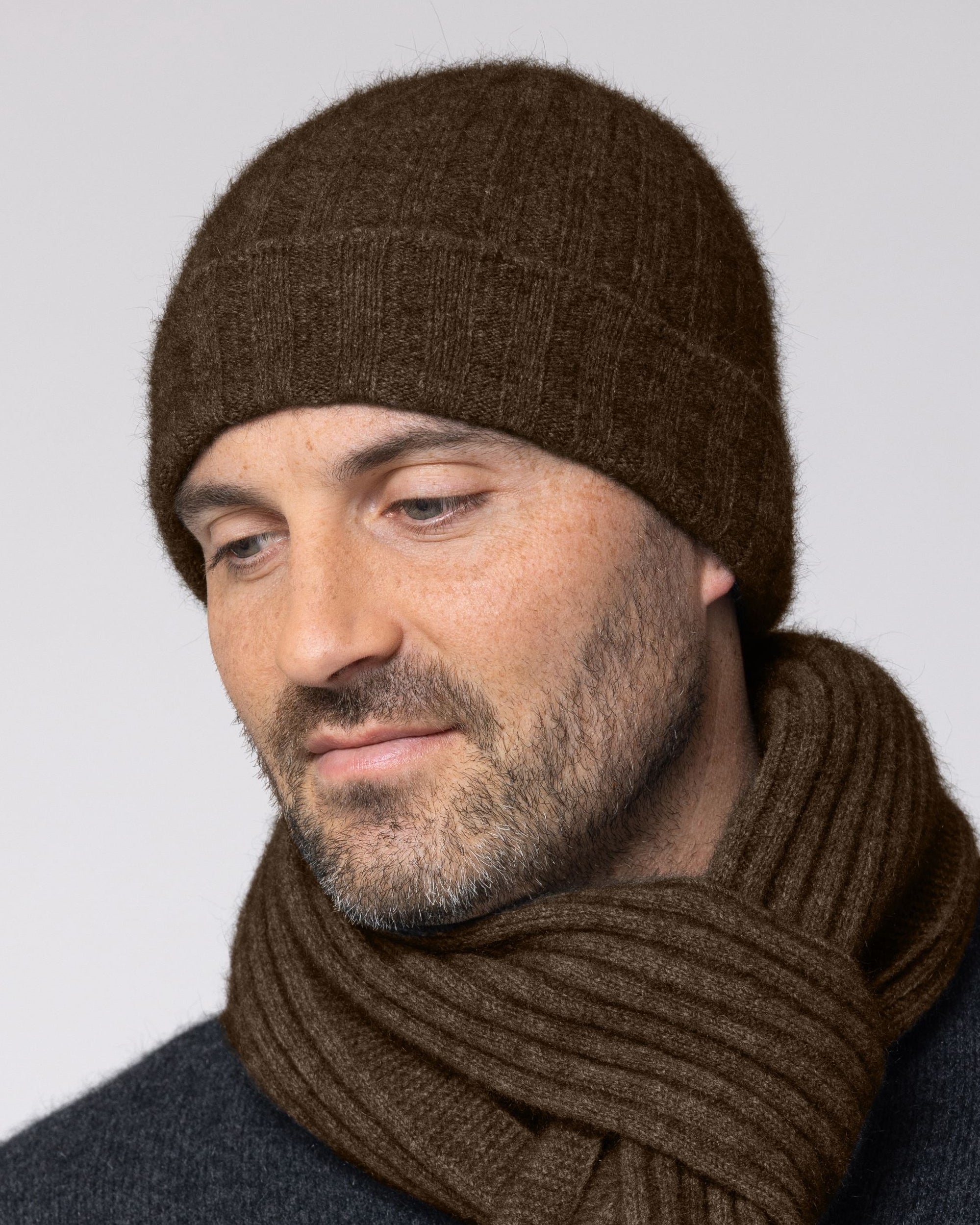Rib Detail Possum Merino Beanie