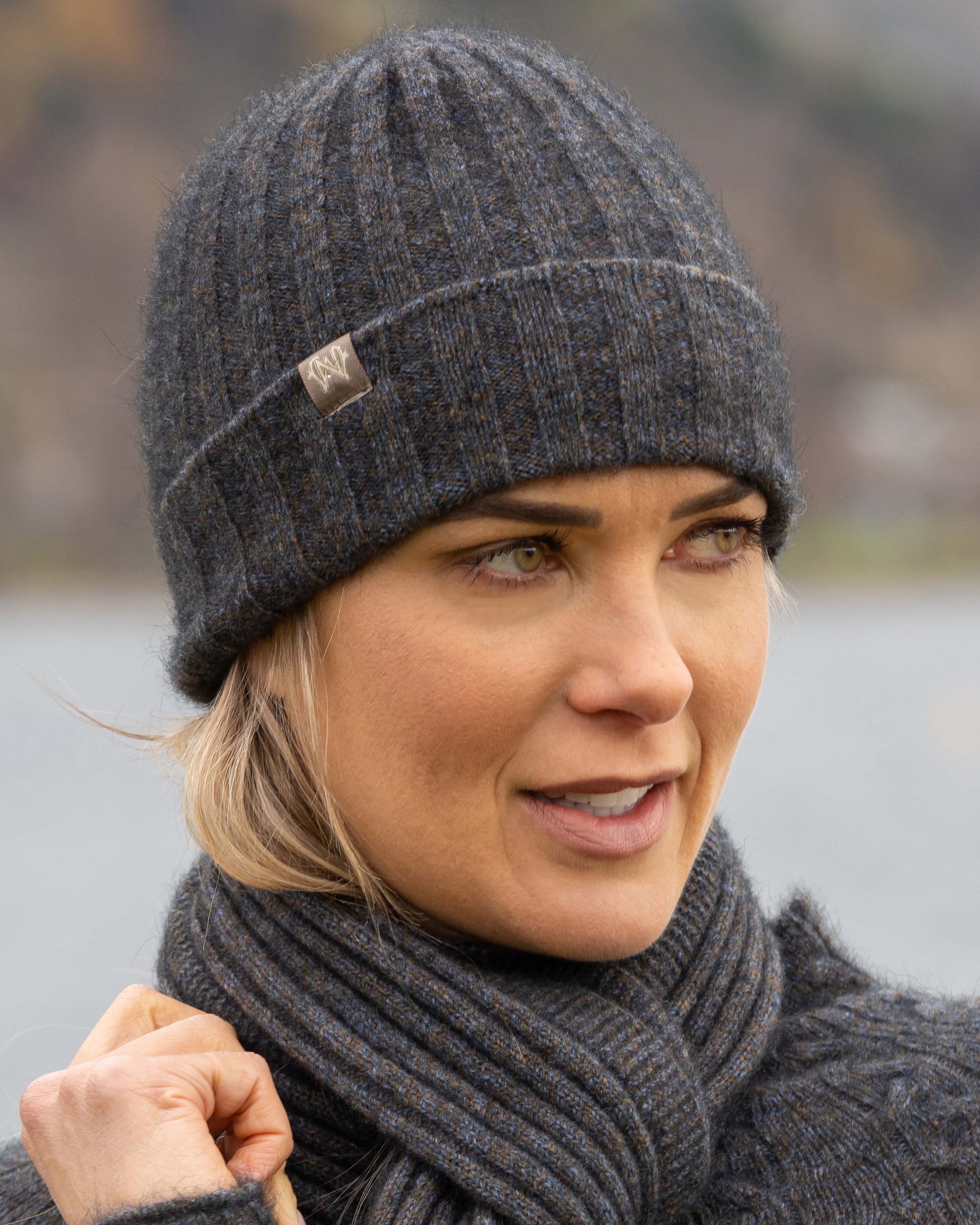 Rib Detail Possum Merino Beanie Main image
