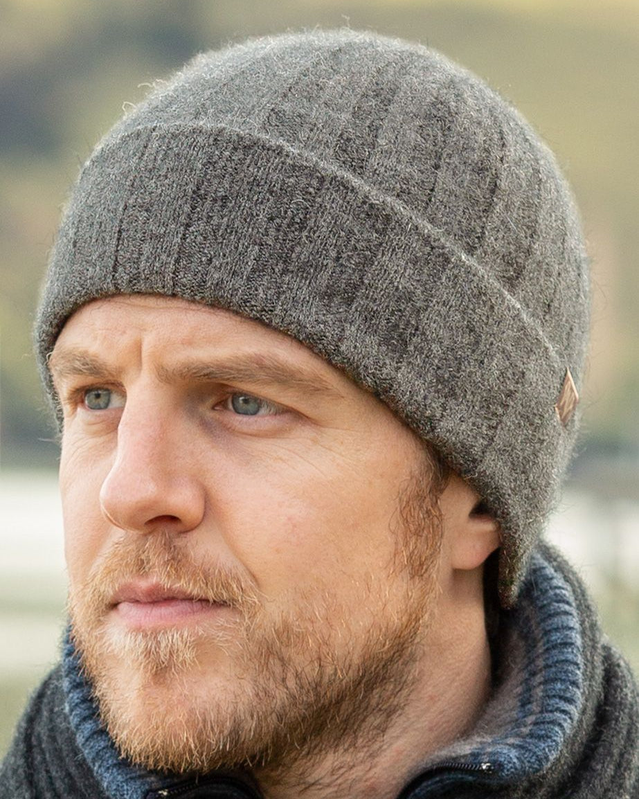Rib Detail Possum Merino Beanie