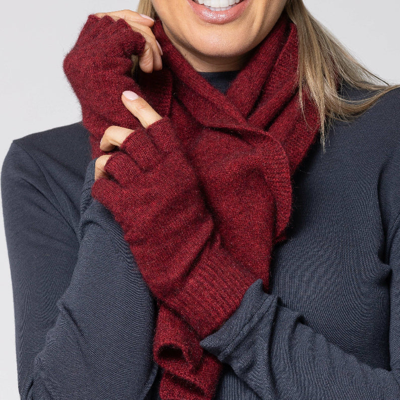 Fingerless Possum Merino Gloves NW Main image