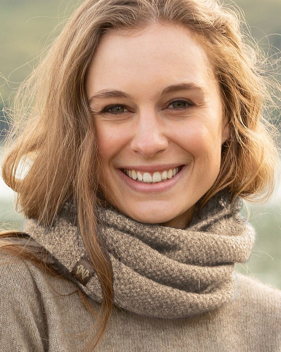 Moss Stitch Possum Merino Neck Warmer