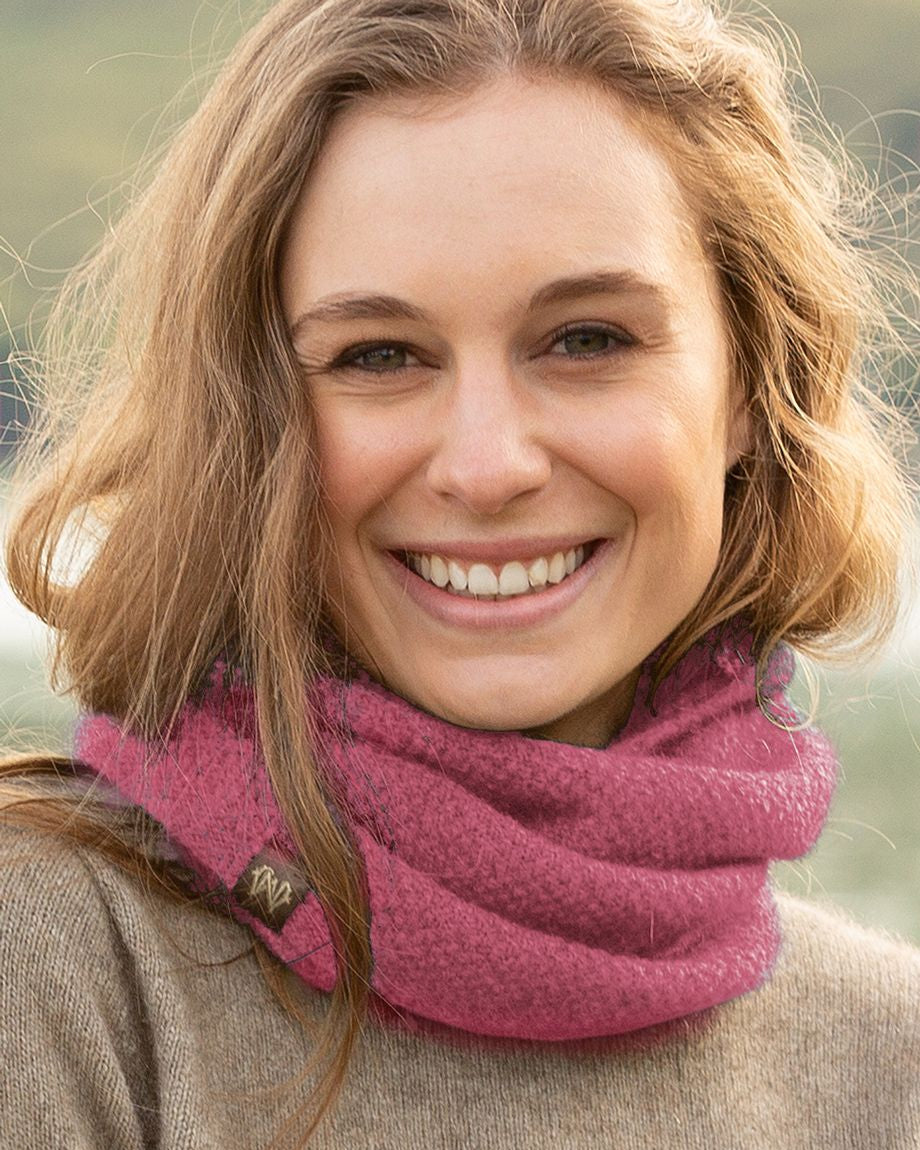 Moss Stitch Possum Merino Neck Warmer