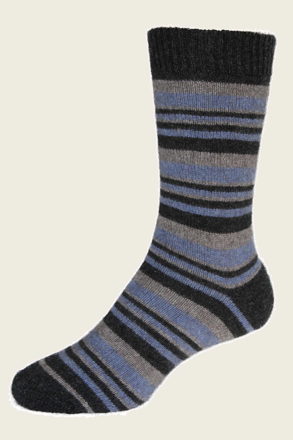Mini Stripe Socks Possum Merino Secondary image