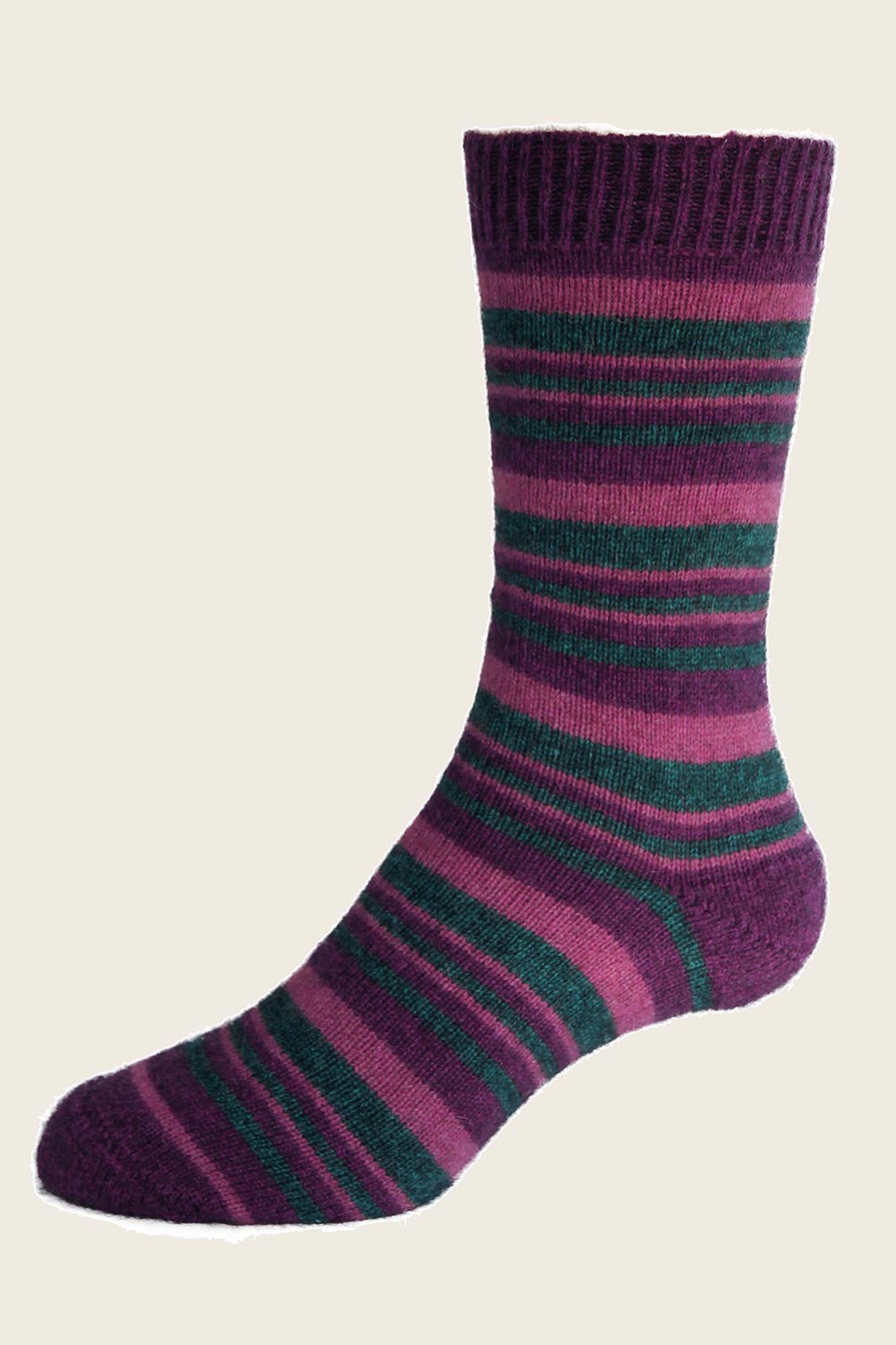 Mini Stripe Socks Possum Merino