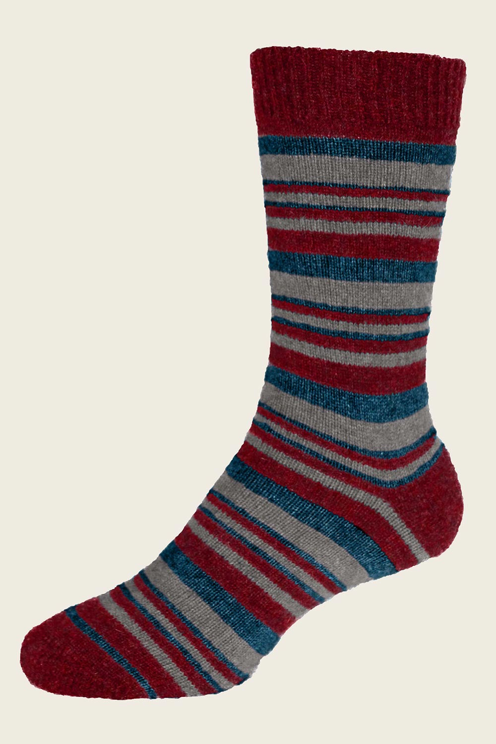 Mini Stripe Socks Possum Merino Main image