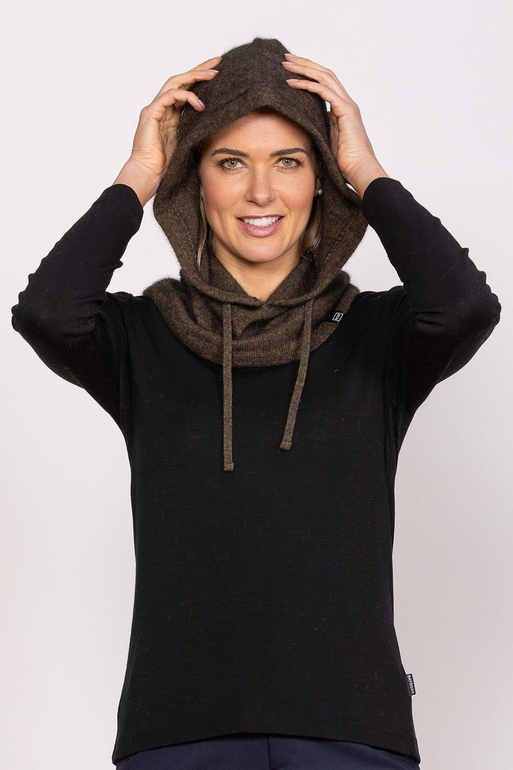 Oslow Possum Merino Hood Secondary image
