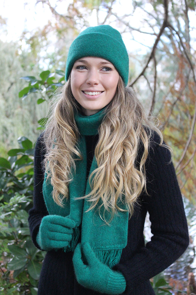 Plain Double Possum Merino Scarf
