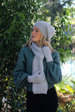 Alpaca Wool Cable Scarf - Lothlorian Knitwear