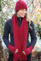 Ribbed Cuff Fingerless Possum Merino Gloves