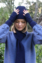 Ribbed Cuff Fingerless Possum Merino Gloves