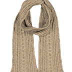 Cable Possum Merino Scarf