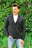 Possum Merino Cable Button Jacket - Lothlorian Knitwear