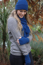 Ribbed Cuff Fingerless Possum Merino Gloves