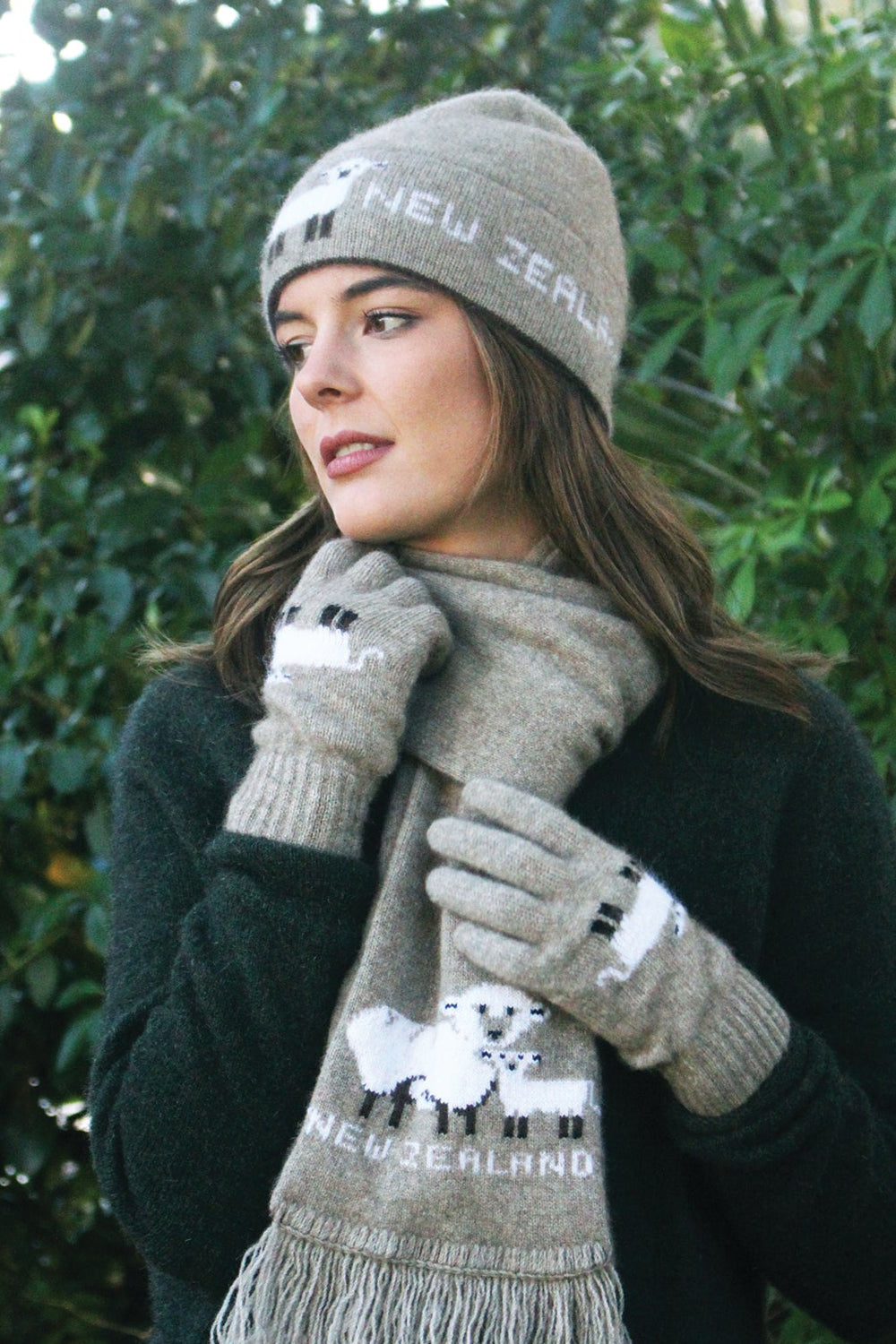 Sheep Design Possum Merino Skull Beanie