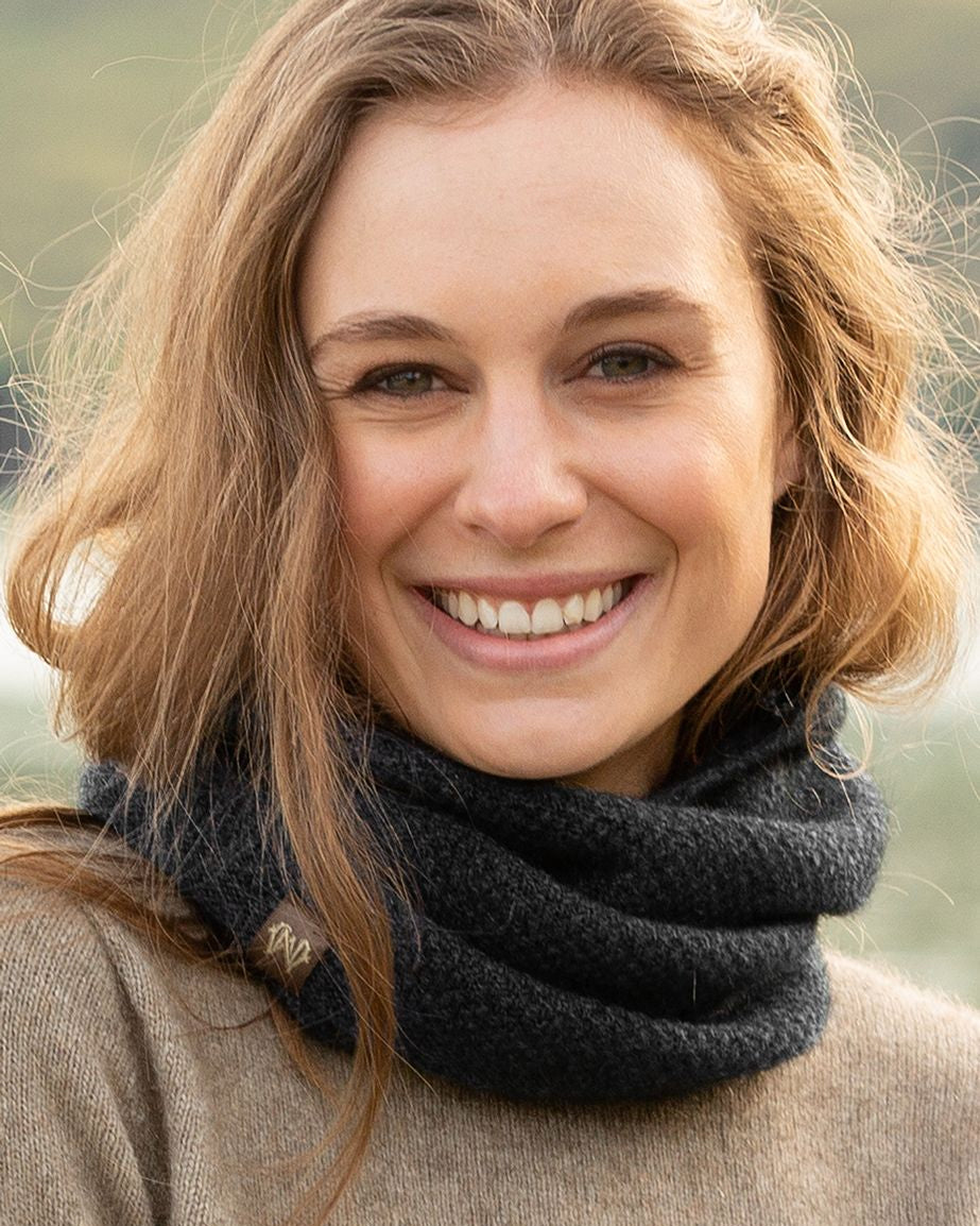 Moss Stitch Possum Merino Neck Warmer
