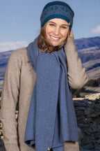Moss Stitch Possum Merino Shawl