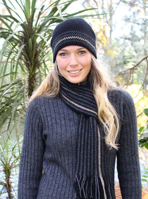 Urban Striped Possum Merino Beanie Main image