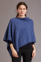 Garter Detail Possum Merino Poncho
