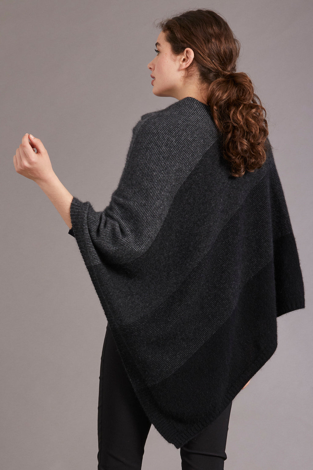 Ombre Possum Merino Poncho