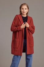 Oversize Hood Possum Merino Jacket