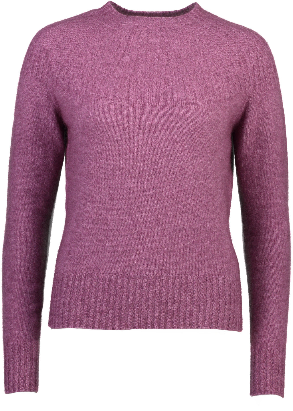 Yoke Neck Possum Merino Cable Jersey